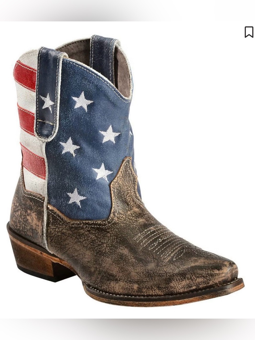 Americana Patriotic Western Boots USA Flag Leather Summer 4th of July‎ Cowboy 8